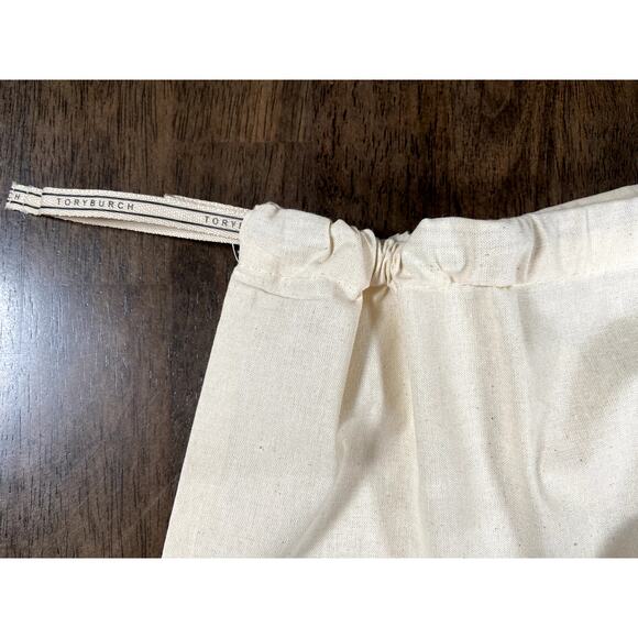 Tory Burch Dust Bag 15x12 Ivory Drawstring Pouch – Logo Storage Bag - Picture 2 of 4